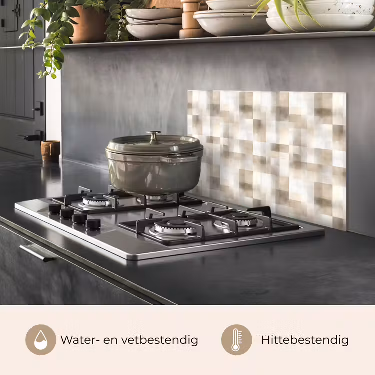 Textuur - Linnen - Beige keuken achterwand spatscherm klein 900 -usp_NL