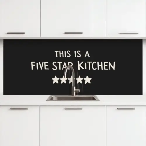 This is a five star kitchen keuken achterwand 2 middel -3d