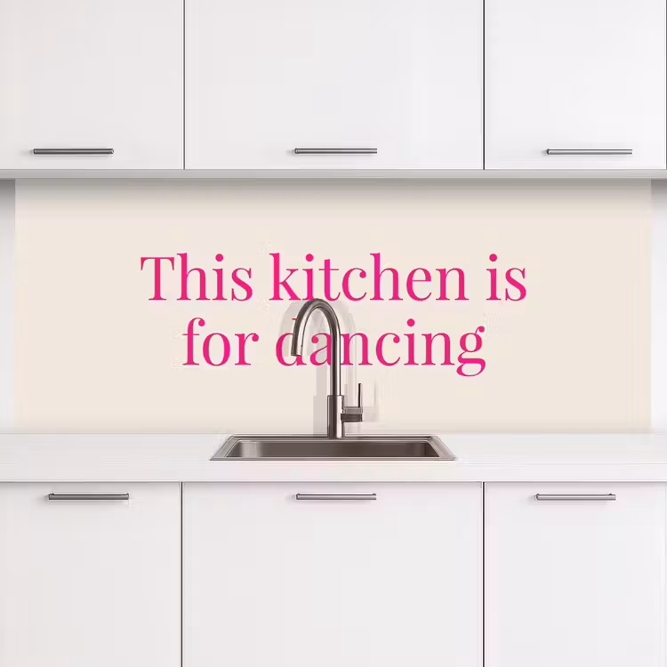 This kitchen is for dancing keuken achterwand 2 middel -3d