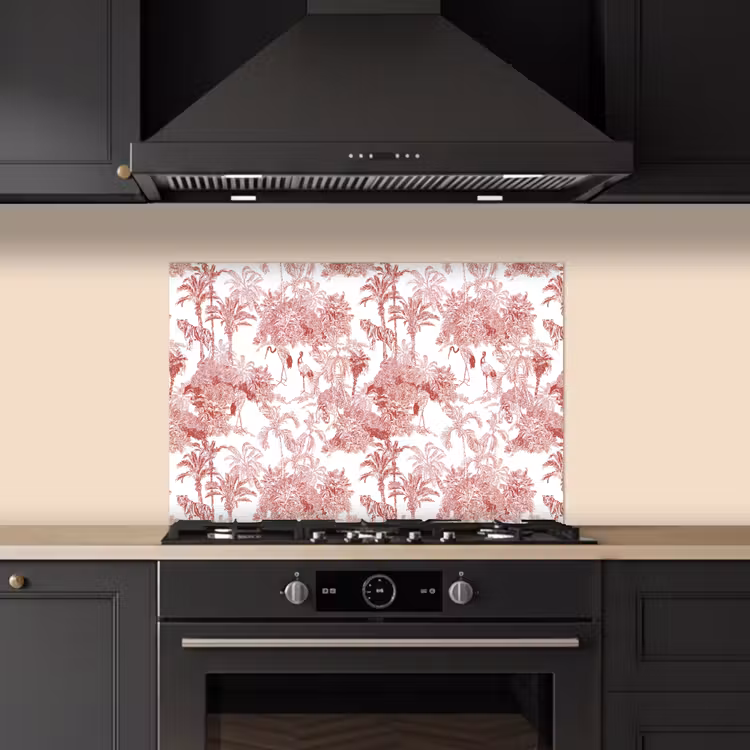 Tijger - Jungle - Natuur - Rood keuken achterwand spatscherm klein 900 -sfeer1