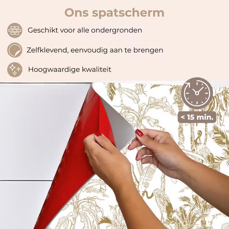 Tijger - Oerwoud - Beige keuken achterwand spatscherm klein 900 -spatscherm_NL