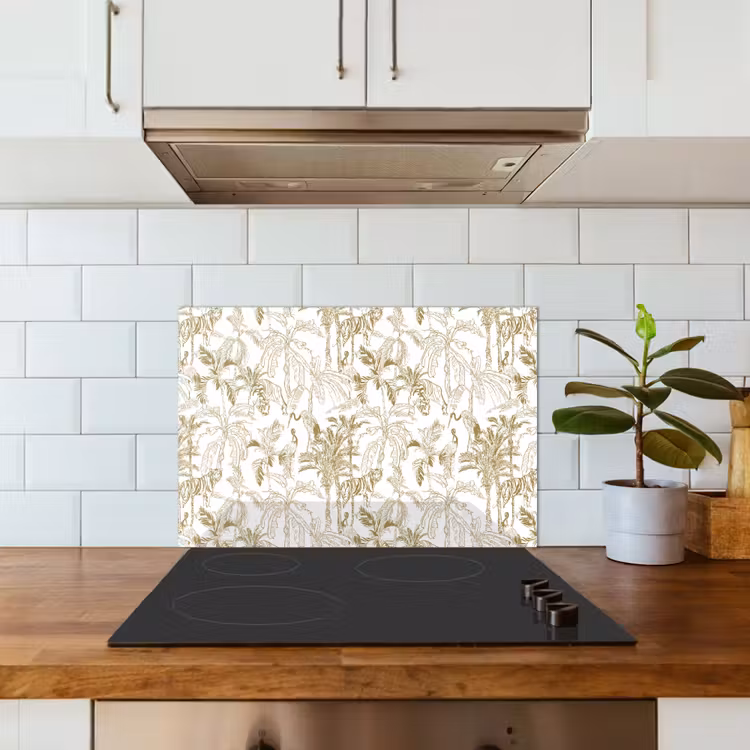 Tijger - Oerwoud - Beige keuken achterwand spatscherm klein 900 -sfeer2