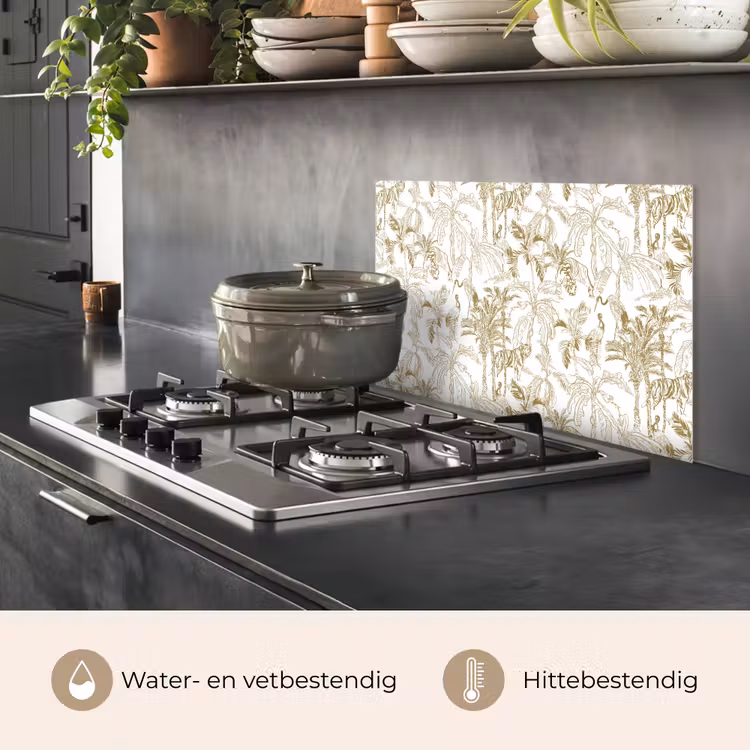 Tijger - Oerwoud - Beige keuken achterwand spatscherm klein 900 -usp_NL