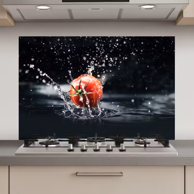 Tomaat - Groente - Stilleven - Water - Rood keuken achterwand spatscherm klein -3d_website