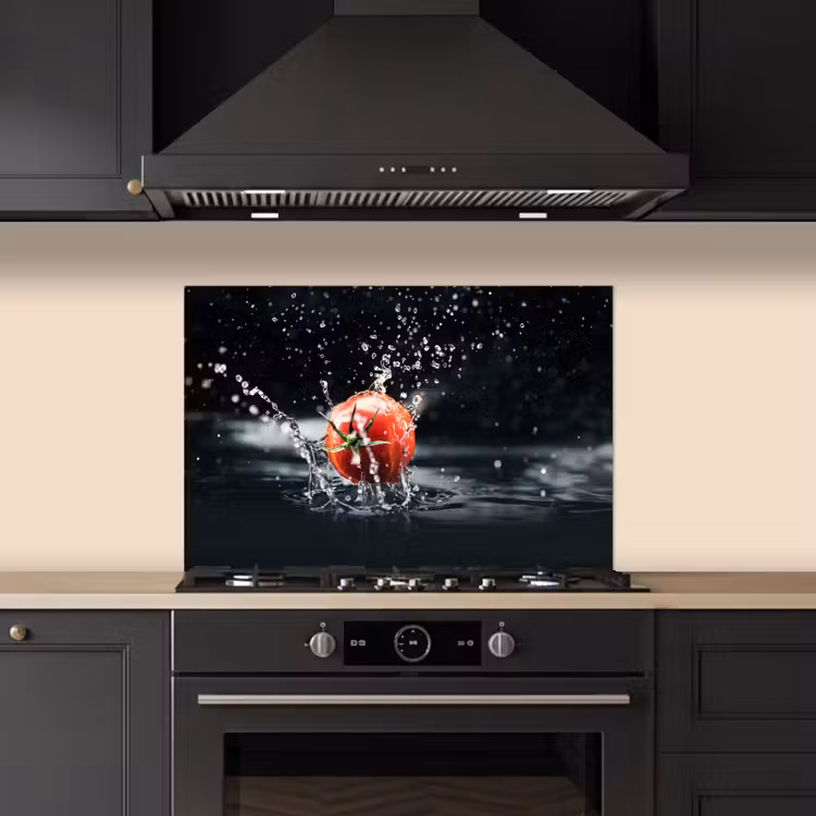 Tomaat - Groente - Stilleven - Water - Rood keuken achterwand spatscherm klein -sfeer1