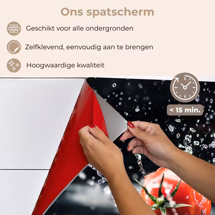 Tomaat - Groente - Stilleven - Water - Rood keuken achterwand spatscherm klein -spatscherm_NL