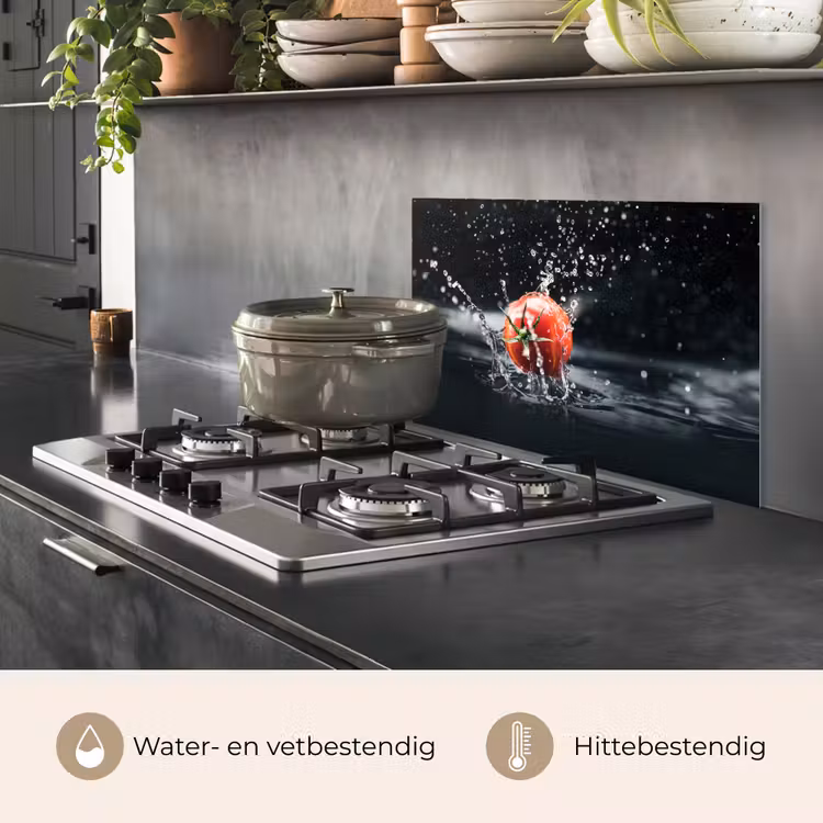 Tomaat - Groente - Stilleven - Water - Rood keuken achterwand spatscherm klein -usp_NL
