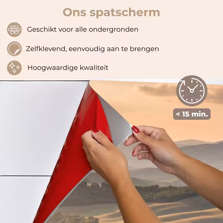 Toscaans - Landschap - Heuvels keuken achterwand spatscherm klein -spatscherm_NL