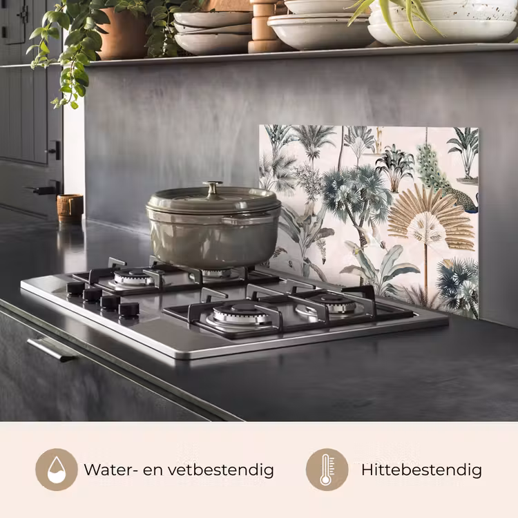Tropisch - Bomen - Bladeren - Jungle keuken achterwand spatscherm klein -usp_NL