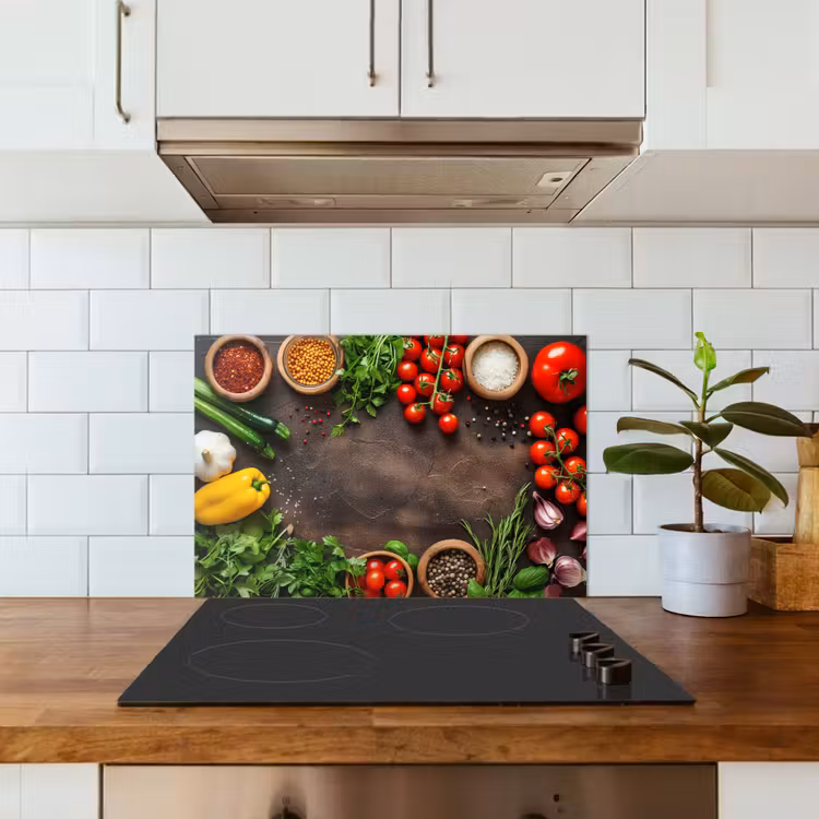Tuin van Versheid keuken achterwand spatscherm klein -sfeer2