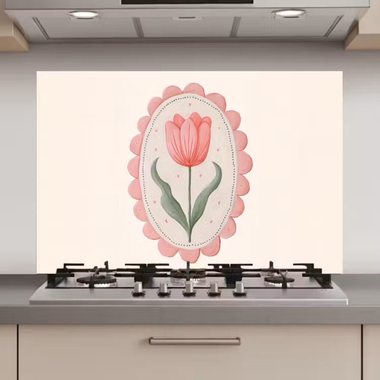 Tulp - Lijst - Ovaal - Illustratie keuken achterwand spatscherm klein -3d_website