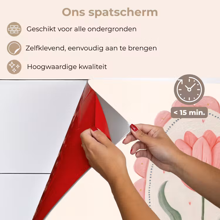 Tulp - Lijst - Ovaal - Illustratie keuken achterwand spatscherm klein -spatscherm_NL