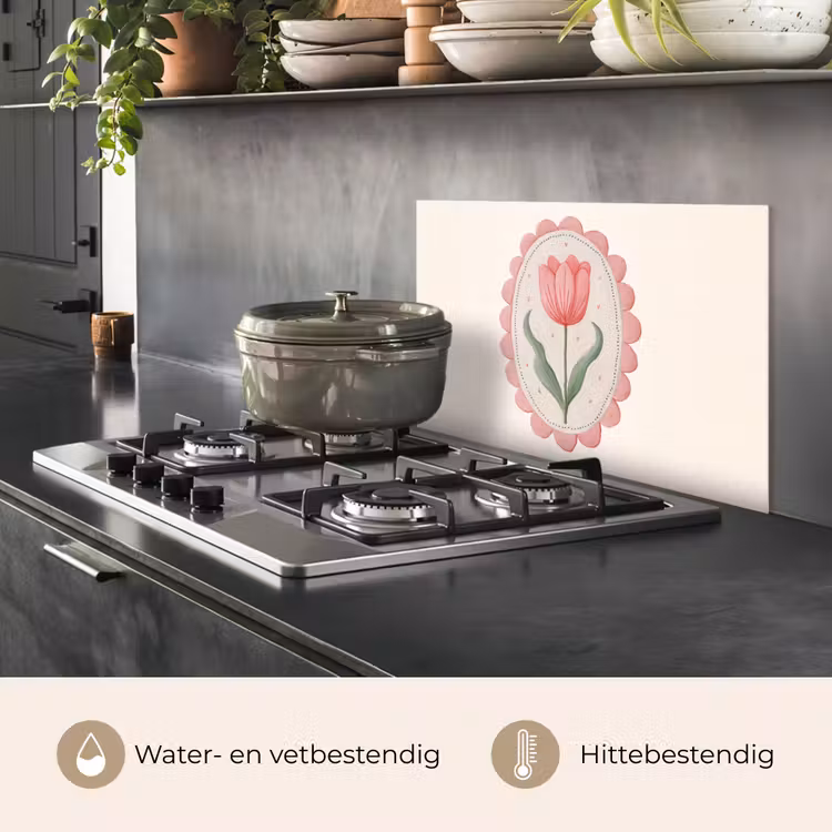 Tulp - Lijst - Ovaal - Illustratie keuken achterwand spatscherm klein -usp_NL