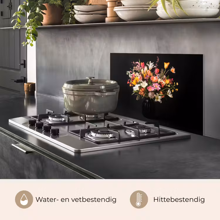 Vaas - Bloemen - Tulpen keuken achterwand spatscherm klein -usp_NL