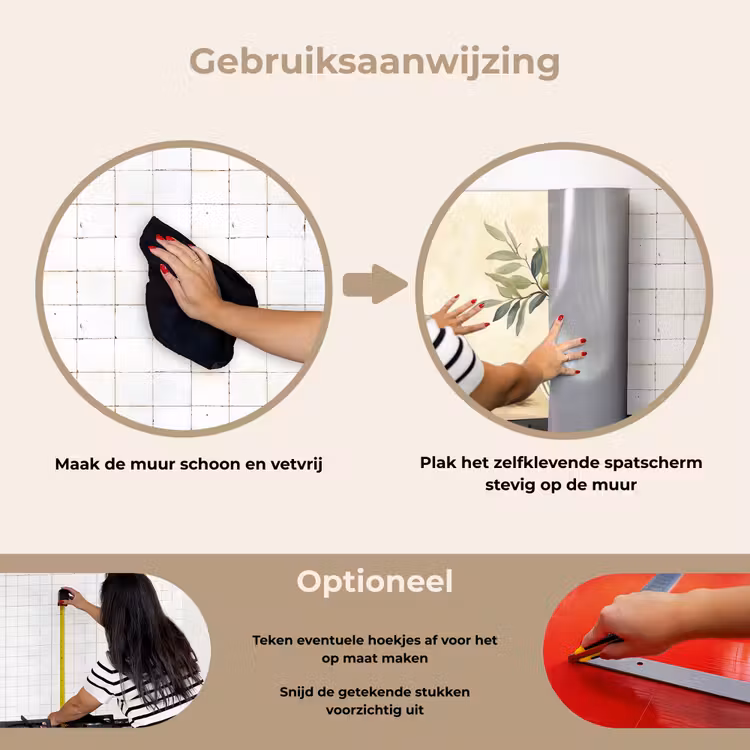Vaas - Keramiek - Olijftakken keuken achterwand spatscherm klein -gebruiksaanwijzing_NL