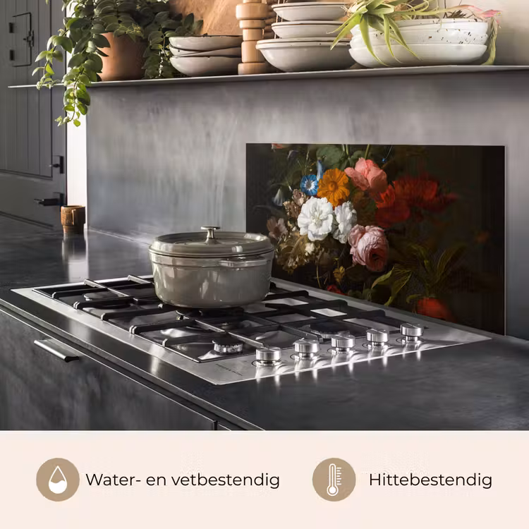 Vaas met bloemen - Schilderij van Rachel Ruysch keuken achterwand spatscherm middel -usp_NL