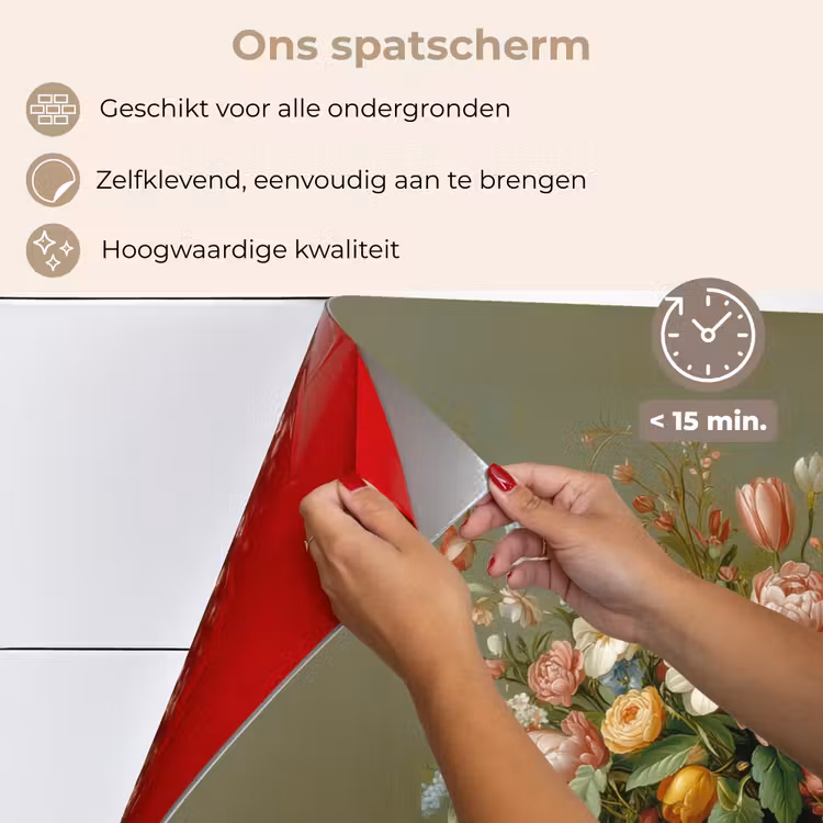 Vaas - Pastel - Kleuren - Bloemen keuken achterwand spatscherm klein -spatscherm_NL