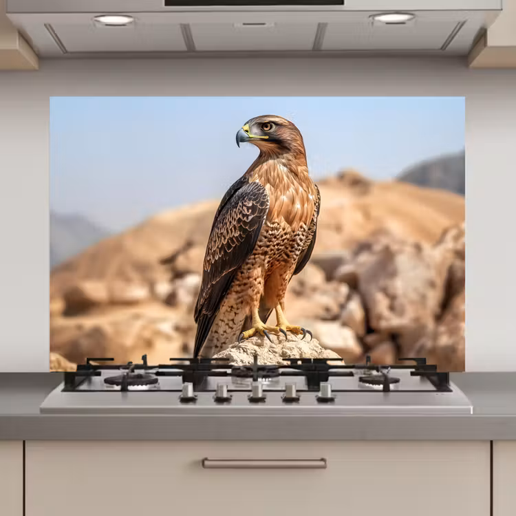 Valk - Vogel - Rots - Macht keuken achterwand spatscherm klein -3d_website