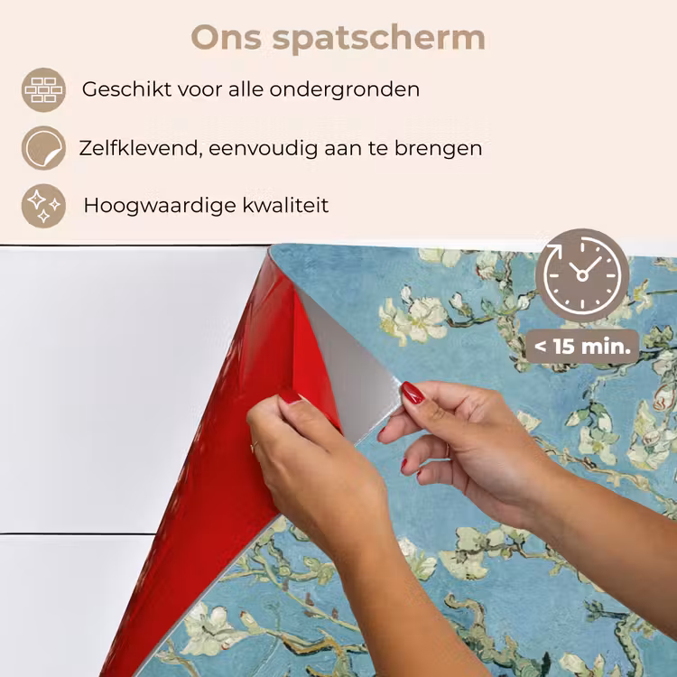 Van Gogh - Amandelbloesem - Oude meesters - Kunst - Vintage keuken achterwand spatscherm klein -spatscherm_NL