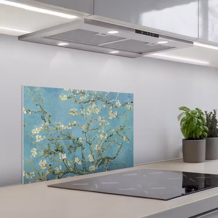 Van Gogh - Amandelbloesem - Oude meesters - Kunst - Vintage keuken achterwand spatscherm klein -3d_schuin