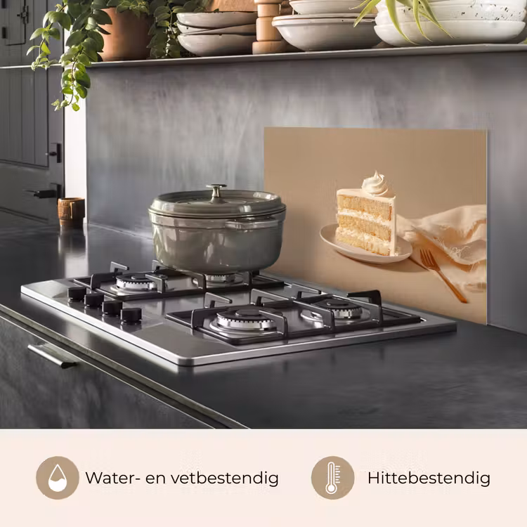 Vanilletaart - Cake - Romig keuken achterwand spatscherm klein -usp_NL