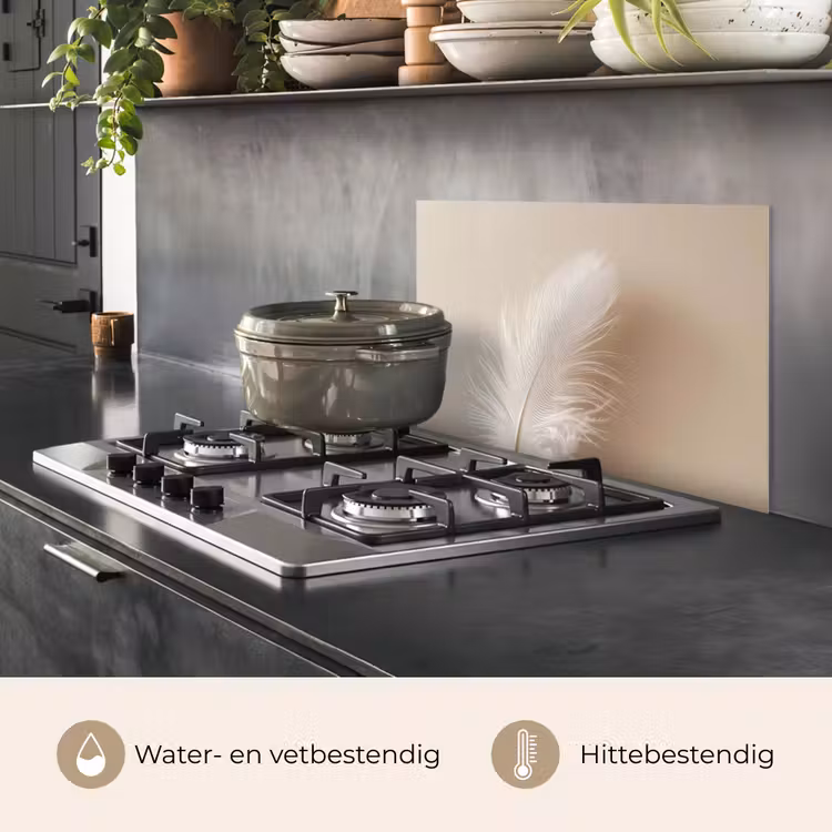 Veer - Minimalistisch - Roze keuken achterwand spatscherm klein -usp_NL