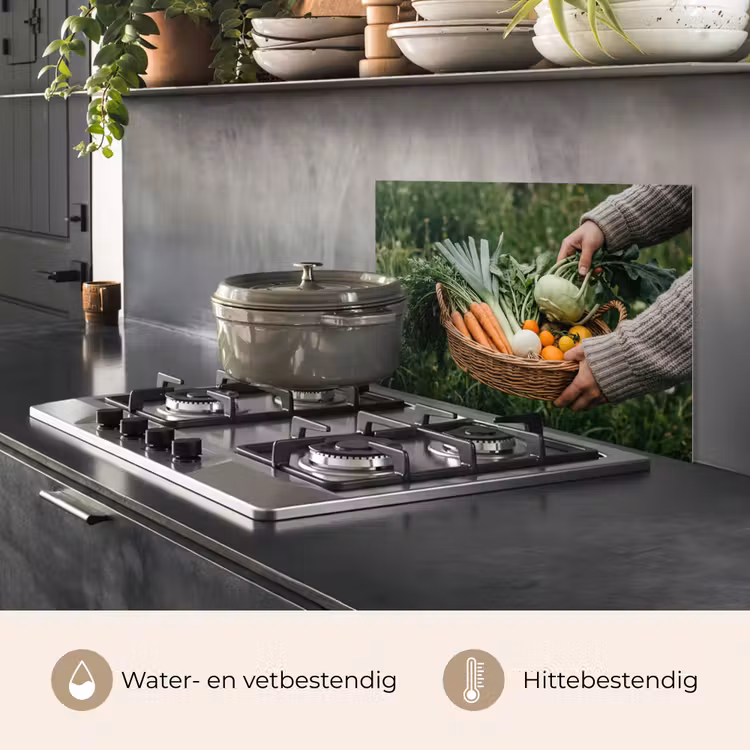 Veld - Groenten - Biologisch - Oogst keuken achterwand spatscherm klein -usp_NL