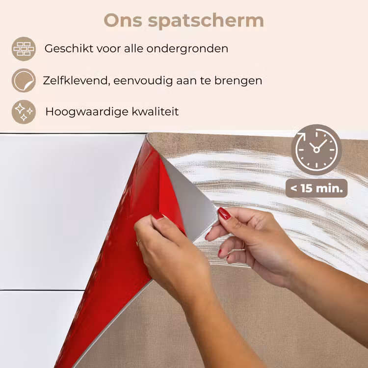Verf - Bruin - Japandi keuken achterwand spatscherm klein -spatscherm_NL