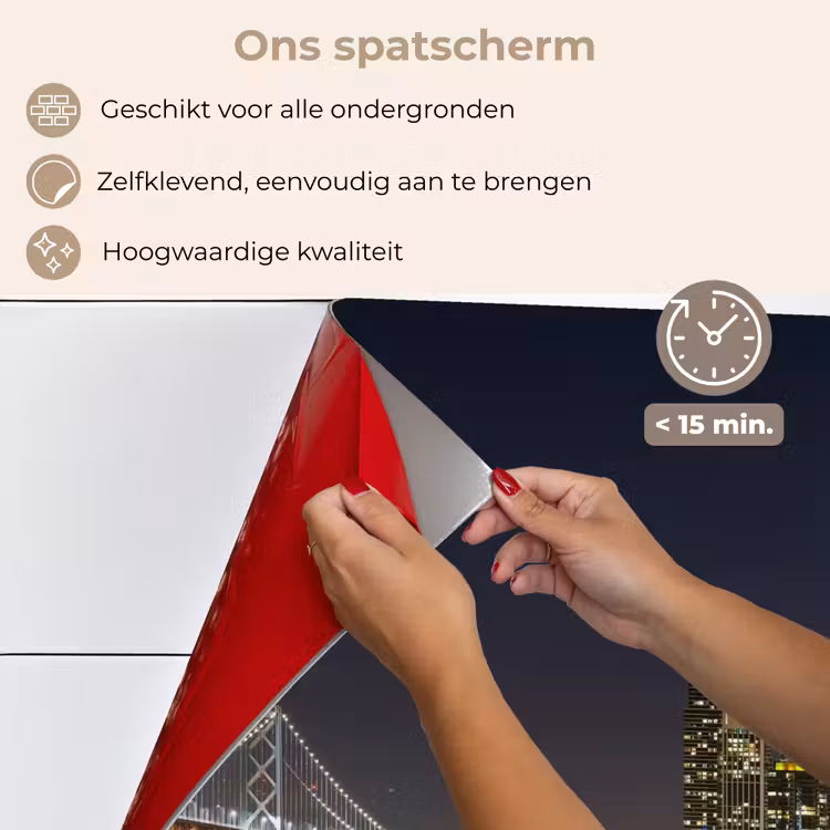 Verlichting - Hemel - Wolkenkrabbers - Skyline keuken achterwand spatscherm klein -spatscherm_NL