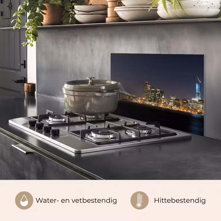 Verlichting - Hemel - Wolkenkrabbers - Skyline keuken achterwand spatscherm klein -usp_NL