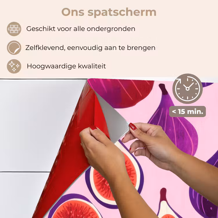 Vijgen - Roze - Paars keuken achterwand spatscherm klein -spatscherm_NL
