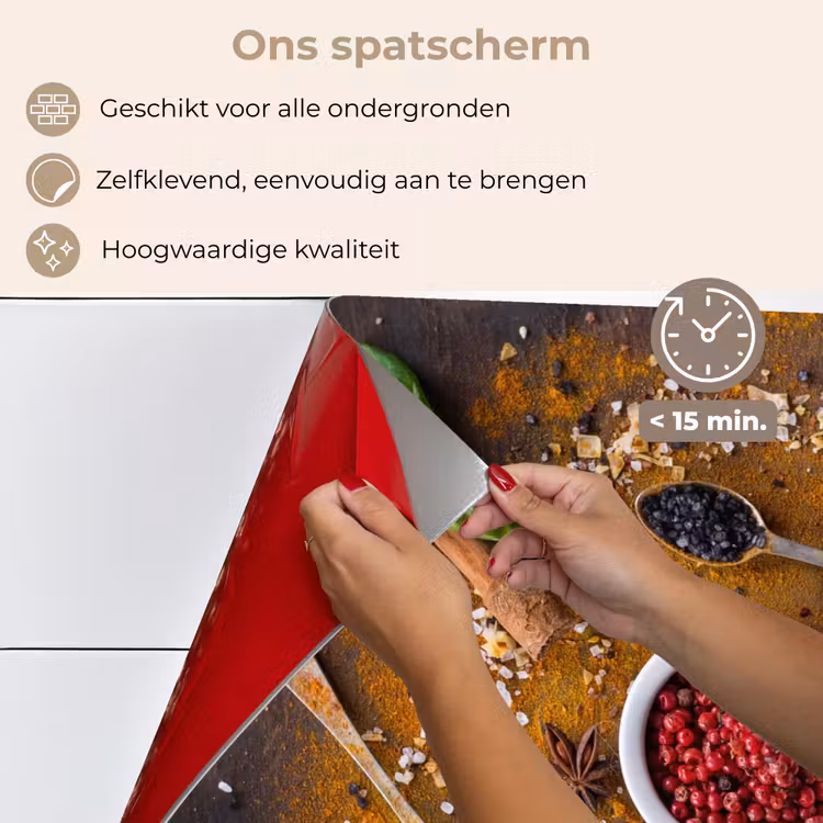 Vijzel - Kruiden - Lepels - Specerijen - Bruin - Peper keuken achterwand spatscherm klein -spatscherm_NL
