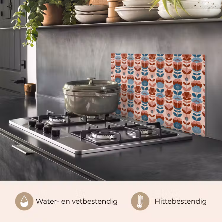 Vintage - Motief - Kleurrijk keuken achterwand spatscherm klein 900 -usp_NL