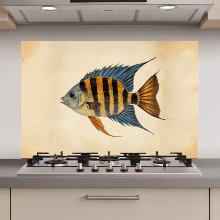 Vis - Tropisch - Strepen - Vinnen keuken achterwand spatscherm klein -3d_website