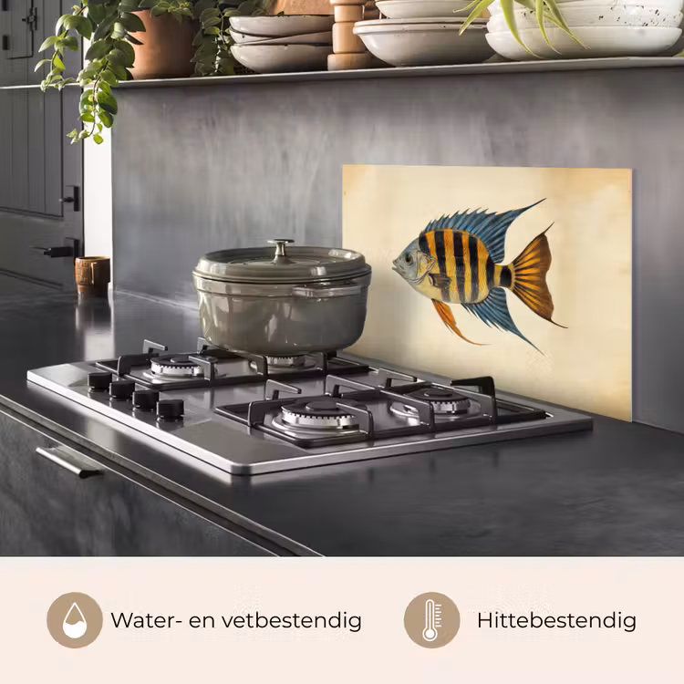 Vis - Tropisch - Strepen - Vinnen keuken achterwand spatscherm klein -usp_NL