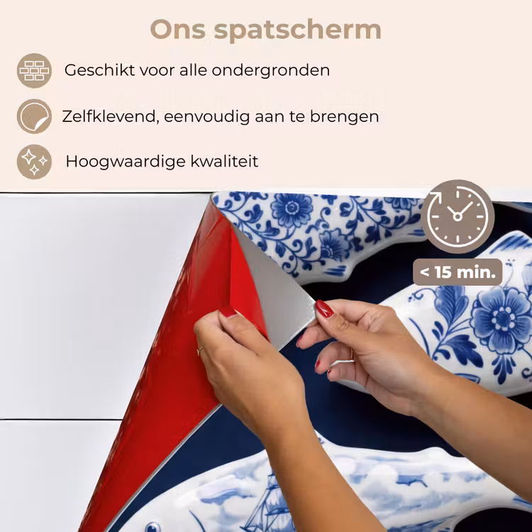 Vissen - Delfts - Blauw - Keramiek keuken achterwand spatscherm klein -spatscherm_NL