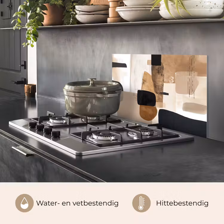 Vlakken - Abstract - Zwart - Strepen keuken achterwand spatscherm klein -usp_NL