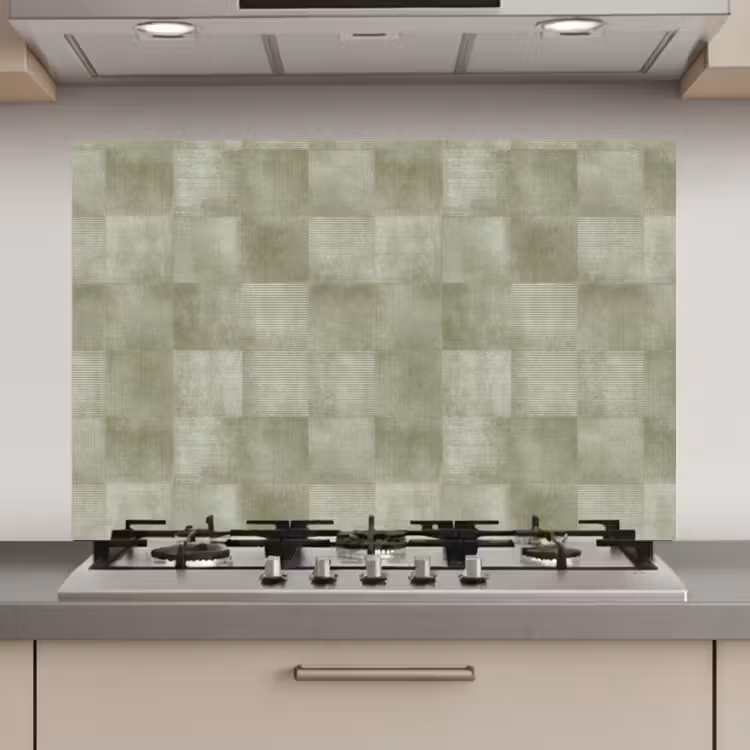 Vlakken - Rustiek - Groen keuken achterwand spatscherm klein 900 -3d_website
