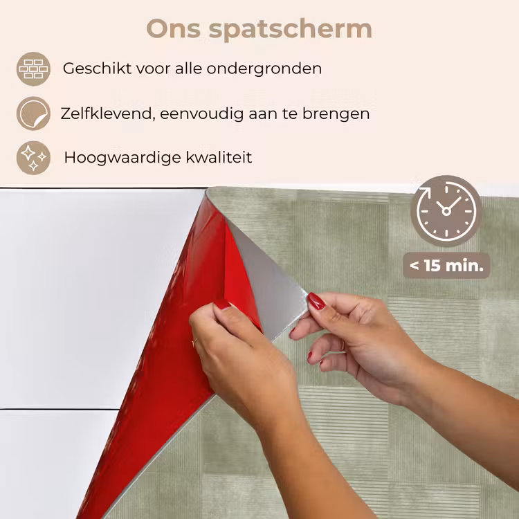 Vlakken - Rustiek - Groen keuken achterwand spatscherm klein 900 -spatscherm_NL