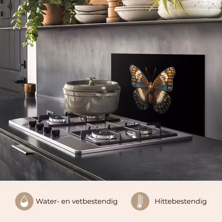 Vlinder - Kleurrijk - mozaïekachtig keuken achterwand spatscherm klein -usp_NL