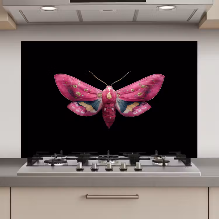 Vlinder - Roze - Nachtvlinder keuken achterwand spatscherm klein -3d_website
