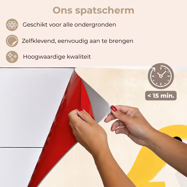 Vogel - Minimalistisch - Geel keuken achterwand spatscherm klein -spatscherm_NL