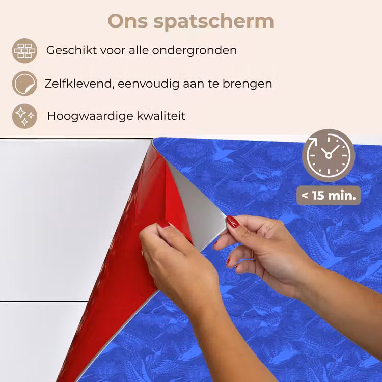 Vogels - Patroon - Veren keuken achterwand spatscherm klein 900 -spatscherm_NL