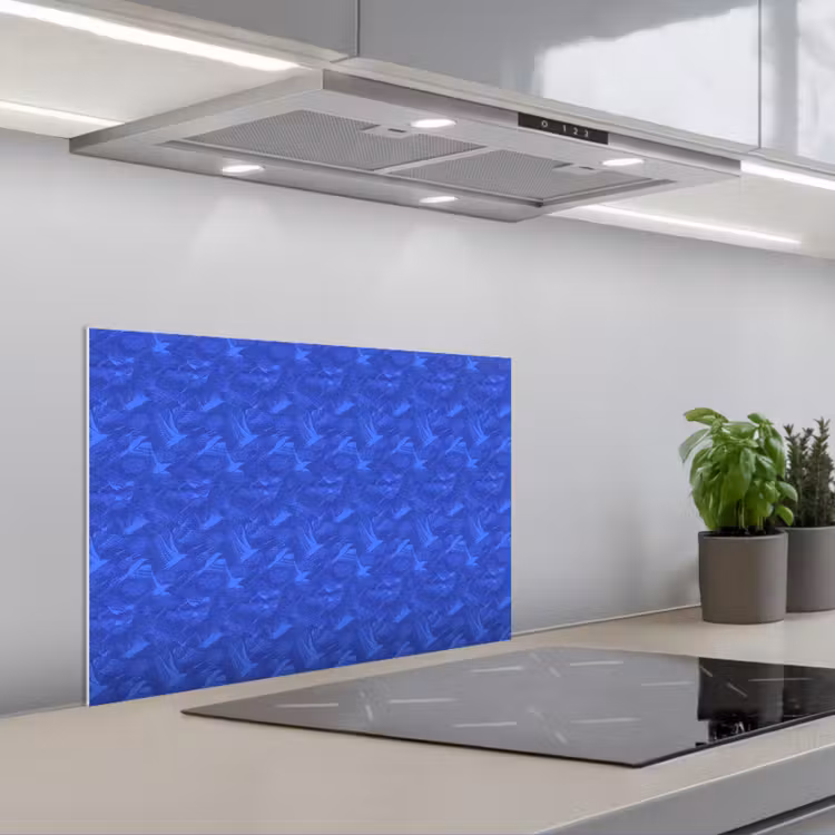 Vogels - Patroon - Veren keuken achterwand spatscherm klein 900 -3d_schuin