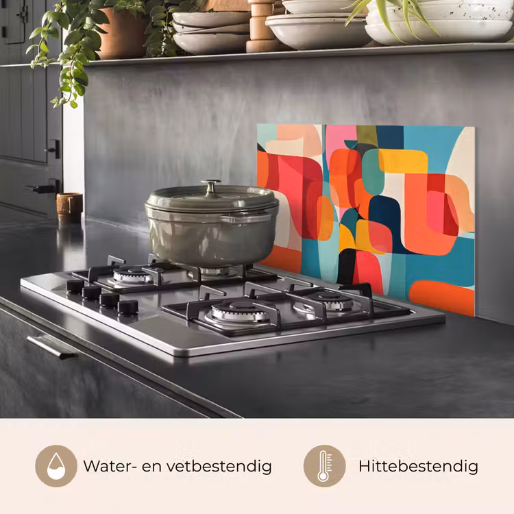 Vormen - Kleurrijk - Abstract - Vlakken keuken achterwand spatscherm klein -usp_NL