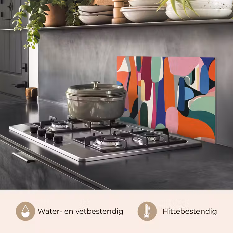 Vormen - Ritmisch - Kleuren - Abstract keuken achterwand spatscherm klein -usp_NL
