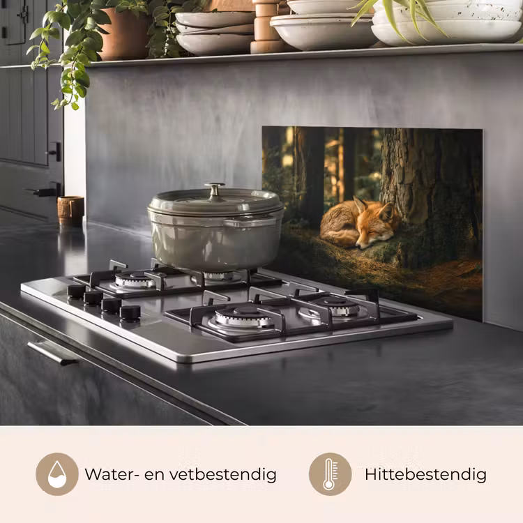 Vos - Bos - Slapen keuken achterwand spatscherm klein -usp_NL