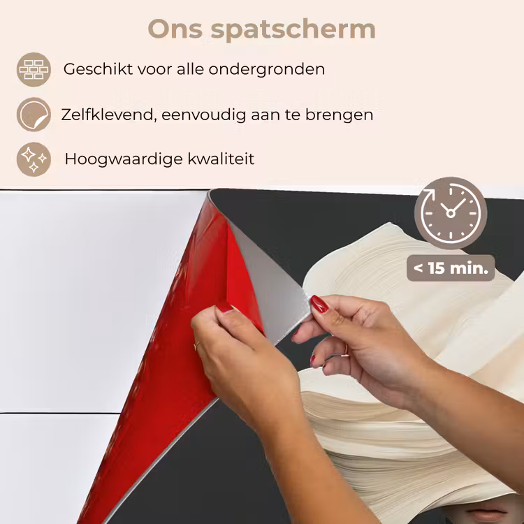 Vrouw - Beige - hoed keuken achterwand spatscherm klein -spatscherm_NL