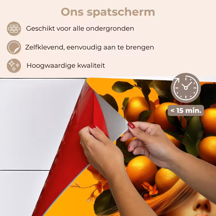 Vrouw - Citroenen - Bloesem - Geel keuken achterwand spatscherm klein -spatscherm_NL