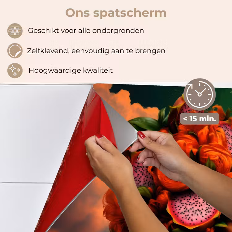 Vrouw - Drankenfruit - Rozen keuken achterwand spatscherm klein -spatscherm_NL